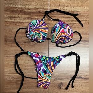 Mandala Paisley Print Brazilian Bikini Set
